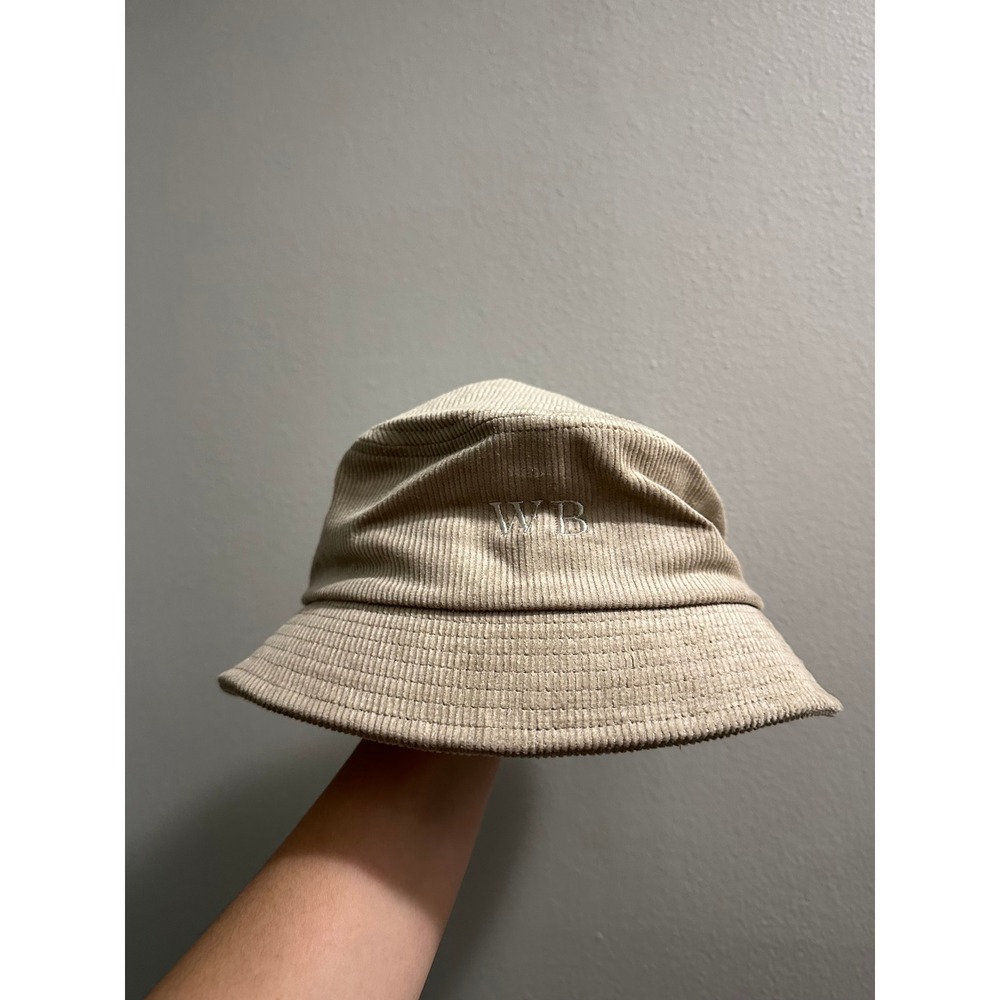 Will‎ + Bear Corduroy Perry Bucket Hat WB Embroidered Beige Outdoor Casual